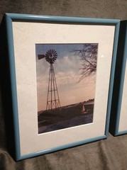 2 Windmill Landscape Photography Framed Sunrise & Sunset Rural/Farm/Country 8×10