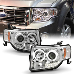 – for 2008-2012 Ford Escape LED Halo Chrome Housing Projector Headlights Headlam
