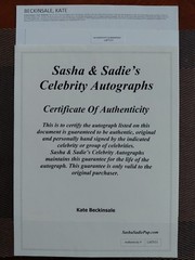 KATE BECKINSALE Actress Hand Signed Autograph COA
