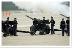Ronald Reagan Funeral – 21 Gun Salute At Andrews AFB Silver Halide Photo