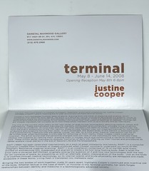 Justine Cooper – Terminal – 2008 Art Show Announcement Card