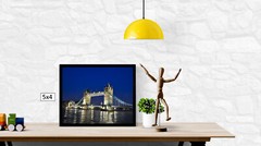 London Tower Bridge at Night, High Resolution Image, Many Formats, TV Art