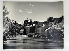 Vintage Large Black & White Photograph Photography Print Riverside Nautical Town