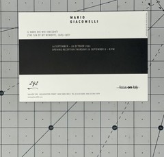 Mario Giacomelli (1925-2000) Art Show Announcement Card 2001