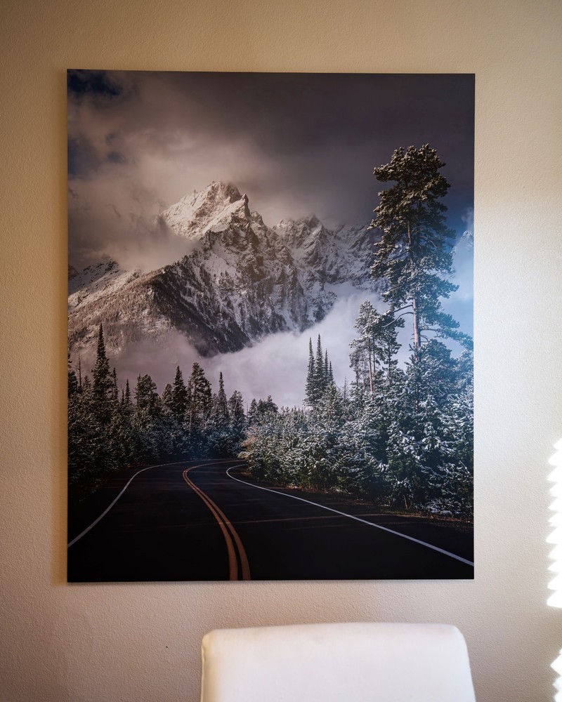Teton Road — 47×59″ Fine Art Metal Photo Print — Grand Teton National Park