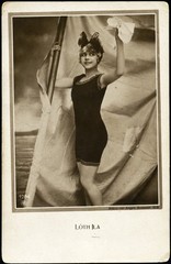 LÓTH Ila, amazing actress in swimsuit, by ANGELO Budapest, Vintage fine art RPPC