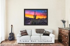 Southwest Photography Print – Picture of Saguaro Cactus in Arizona Desert