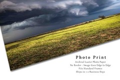 Funnel Cloud Photography Print: Oklahoma Tornado Storm Weather Stormy Sky Photo