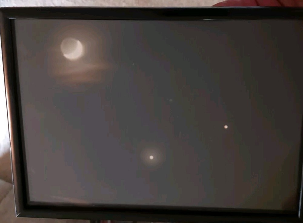 Set Of Sun And Moon Moody Photos In Black Metal Frames 7.5 X 5 In