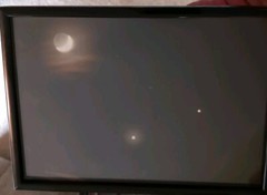 Set Of Sun And Moon Moody Photos In Black Metal Frames 7.5 X 5 In