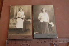 Two old CDV photos – portraits of pretty women from Bensen