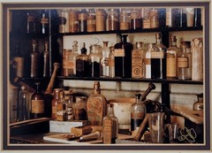 Vintage CYNTHIA DAVIS Photograph THE APOTHECARY Pharmacy Druggist Bottles Denver