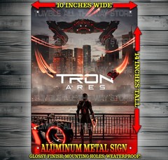 Tron Ares 2025 Jared Leto Movie Metal Sign Wall Art 10″ x 14″