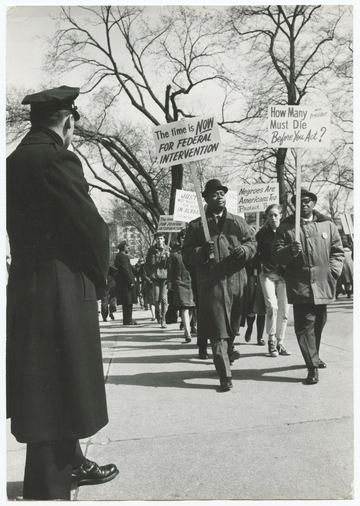 Paul CONKLIN: Civil Rights, Selma Protest DC, 1965 / VINTAGE / STAMPED