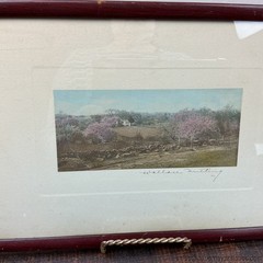 Wallace Nutting Colorized Photograph Art Print New England Landscape Homestead