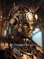 Digital Image Picture Photo Wallpaper Background, Steam Punk, Clock Man  
