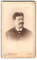 Photograph Joh. E. Hahn, Vienna, Mariahilferstrasse 105, gentleman with moustache and