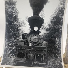 Steam Locomotive Number 8 Front 4×5 Black White Glossy Photograph Original