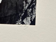 Robert (Bob) Werling Yosemite Half Dome Photograph Pencil Signed Framed 15×18″