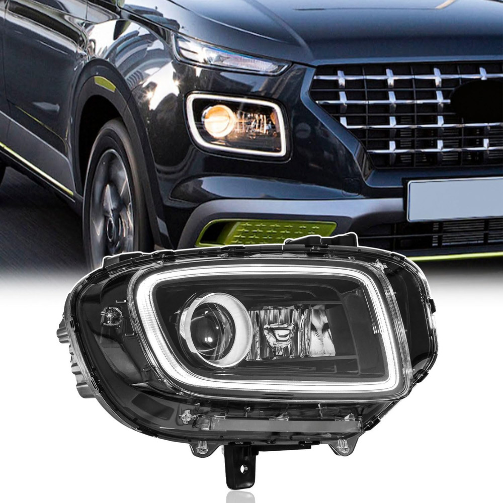 Passenger Right Side Headlight Assembly Compatible with 2020-2025 Hyundai Venue