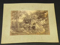 Original Vintage Photograph 1885 Campaign Party Belle Epoque Picnic Scene