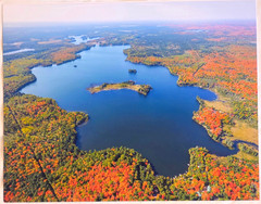 High Lake, Boulder Junction, Wisc. Vilas Co. Overhead Photo. Frame Optional.