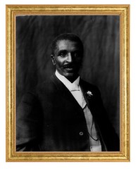 George Washington Carver Photograph in a Aged Gold Frame