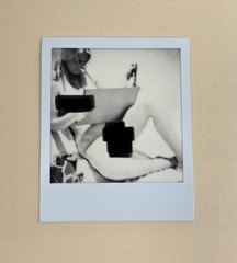 Polaroid Instant Photo Black and White – Female Nude, Portrait Alignment