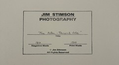 📸 1988 Museum Print Ansel Adams Award Jim Stimson «Pine Pollen Tamarack Lake»