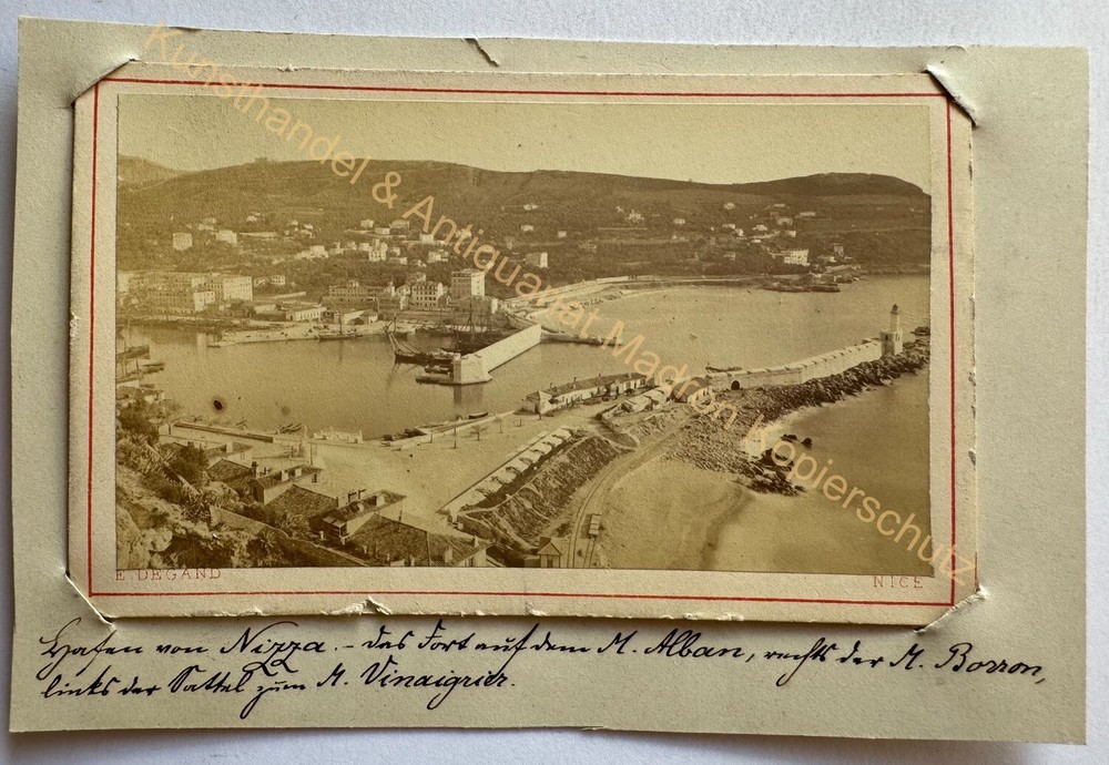 orig. CDV Photo France Nice Photo Degand Vintage Print Tirage Album Circa 1870