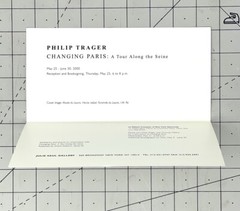 Philip Trager (b. 1935) Art Show Announcement Card May 2000 – Changing Paris