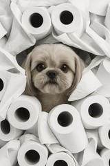 Custom Pet Portrait, Bathroom Art, Bathroom Poster, pet owner Gift