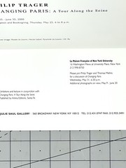 Philip Trager (b. 1935) Art Show Announcement Card May 2000 – Changing Paris