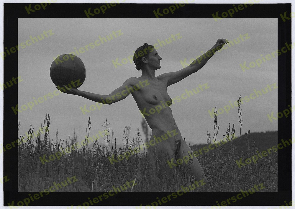 or. Foto Akt Athletin Nacktsport nude Naturismus Nudismus handsign. num. Barantl