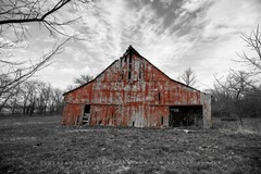 Country Photography Print – Picture of Rustic Red Barn in Missouri