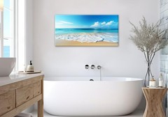 Beach Pictures Wall Art Canvas Print Ocean Pictures Wall Decor Blue Seascape …