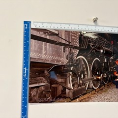 Locomotive Train Art Photograph Print Artist Signed Gordon Balla 1992 11.5×8.5″