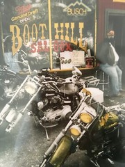 Motorcycle Lovers Boot Hill Photograph Signed by Jan Kaulins Original Matted