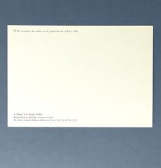 Car Accident – Arcole Bridge, 1926 Art Photo Print Card