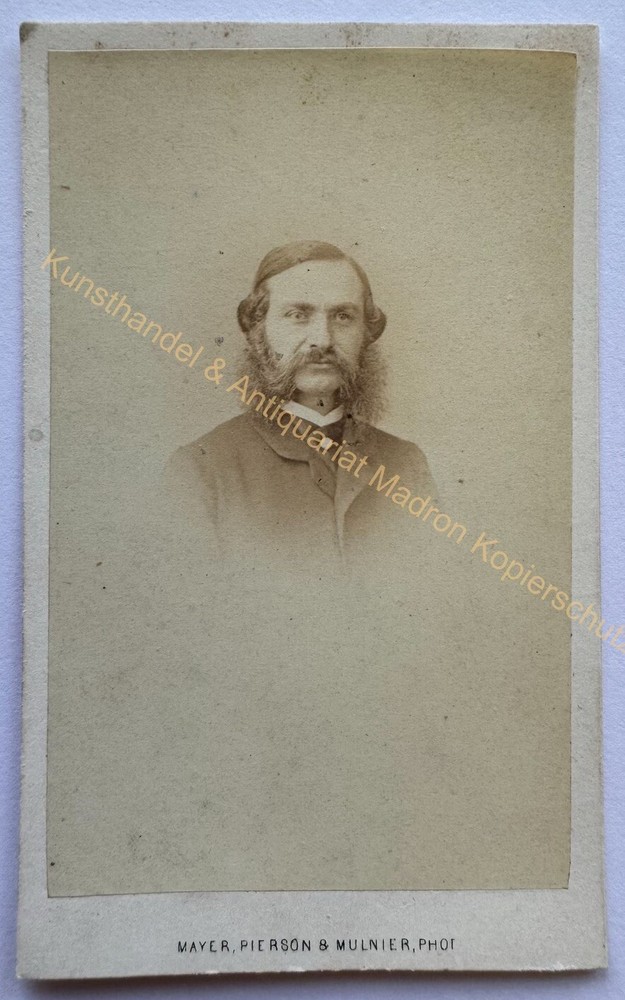 orig. CDV photo photograph picture old Mr. Mann fashion around 1860 Bruxelles Mayer