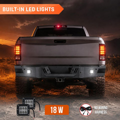 Rear Bumper Fit for Dodge Ram 2500 3500 2010-2018 | Heavy Duty Steel Rear Bumper