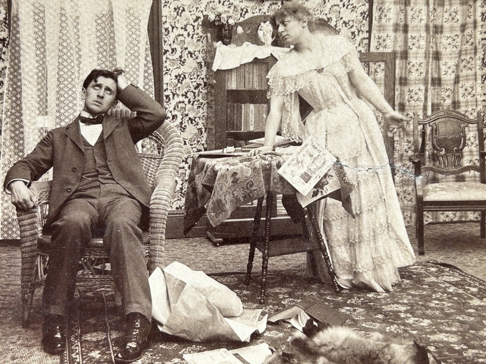 Scene Genre Comic The Life Married 1897 Photo Stereo Vintage