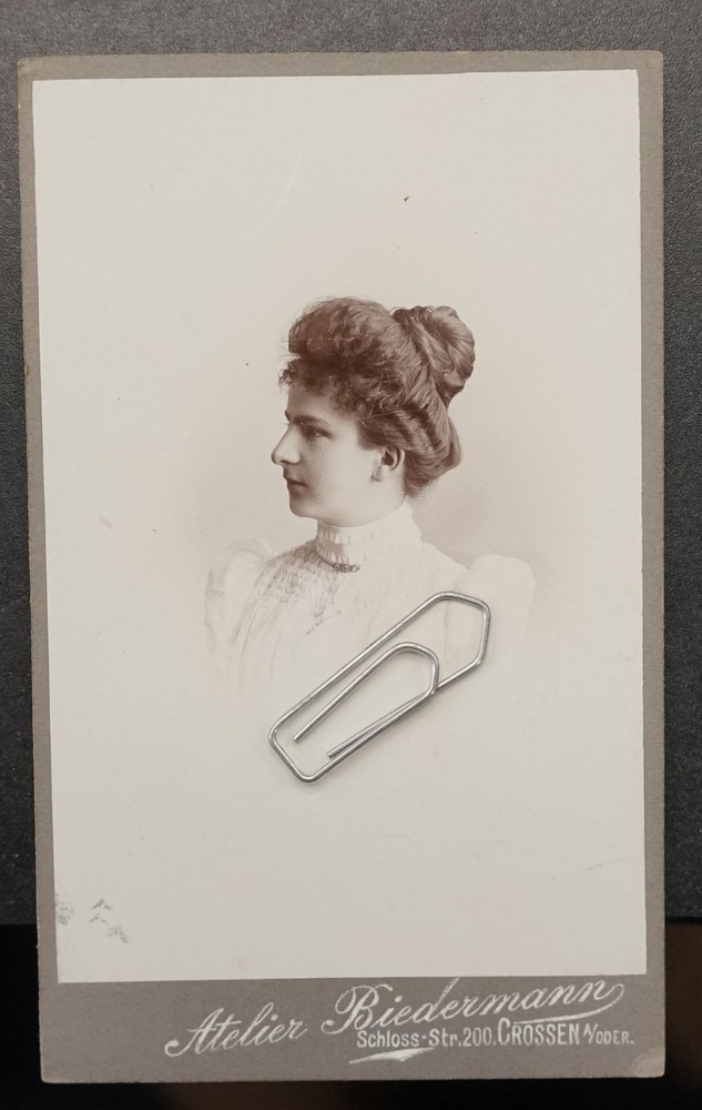 Photo CDV KAB portrait businesswoman Eisermann Crossen or Poland model profile