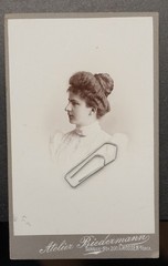 Photo CDV KAB portrait businesswoman Eisermann Crossen or Poland model profile