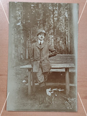 Photo postcard postcard Stuttgart used family Dietz MF2