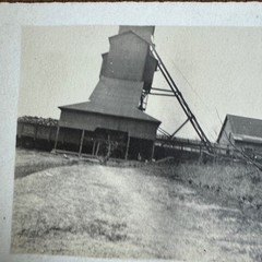Antique Photograph of Rural Underground Coal Mine Building Operation So Illinois