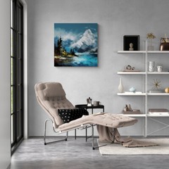 Mountain Lake Photography Landscape Canvas Wall Art Scenic Nature Home Decor