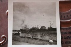 great old photo woman Danish cargo ship?? Louisiana Danmark