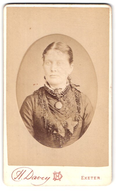 Photograph H. Davey, Exeter, North Street, Portrait Ghostly Lady with Thick