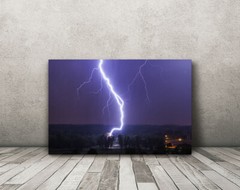 Lightning striking tree photography wall art night sky nature photo storm print